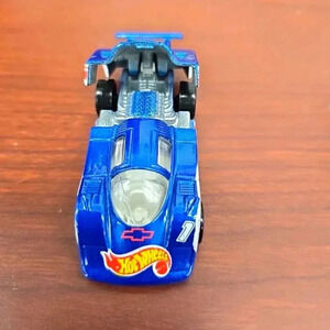 Vintage Hot Wheels 1983 Malaysia1:64 Scale Race Car Blue White